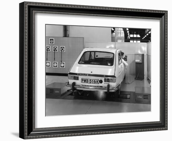 Renault 16 Tl Automatic on a Laycock Brake Testing Machine, Sheffield, 1972-Michael Walters-Framed Photographic Print