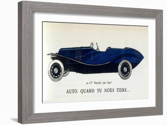 Renault 40Cv Sport-null-Framed Art Print