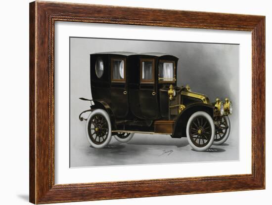 Renault Ax Twin Coupe' Limousine, from 1911 Renault Catalog, France, 20th Century-null-Framed Giclee Print