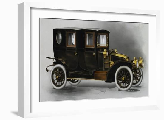 Renault Ax Twin Coupe' Limousine, from 1911 Renault Catalog, France, 20th Century-null-Framed Giclee Print