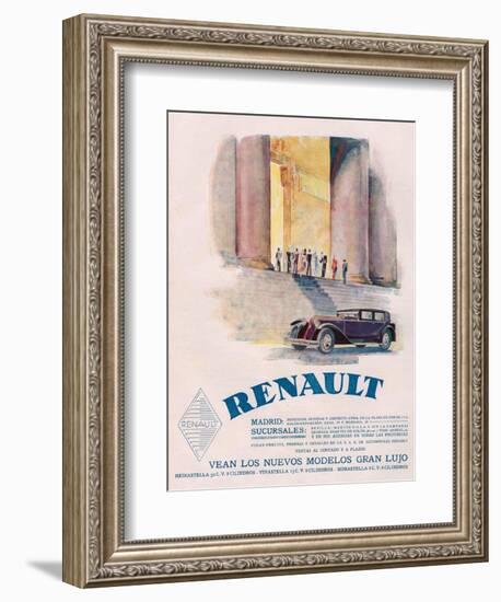 Renault, Magazine Advertisement, USA, 1930-null-Framed Giclee Print