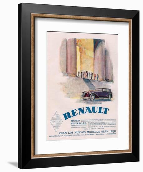 Renault, Magazine Advertisement, USA, 1930-null-Framed Giclee Print