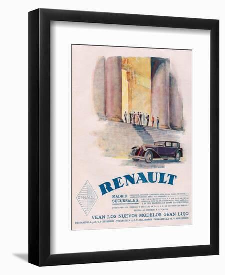 Renault, Magazine Advertisement, USA, 1930-null-Framed Giclee Print