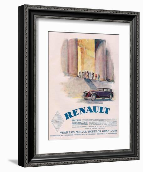 Renault, Magazine Advertisement, USA, 1930-null-Framed Giclee Print