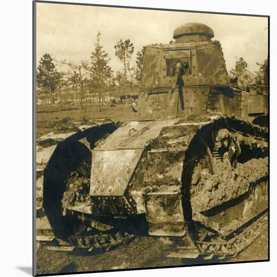 Renault tank, c1914-c1918-Unknown-Mounted Photographic Print