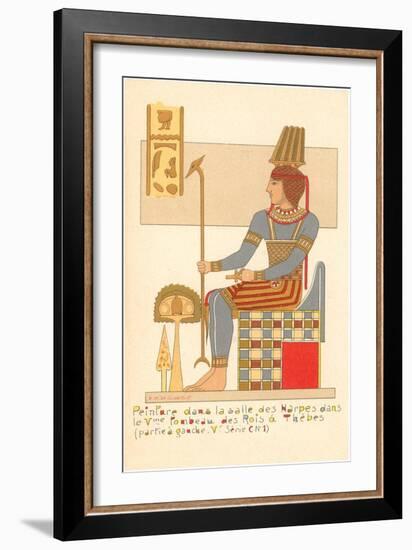Rendering of Frieze from Theban King Tomb, Egypt-null-Framed Art Print