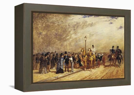 Rendez-Vous in the Bois De Boulogne-Auguste de Molin-Framed Premier Image Canvas