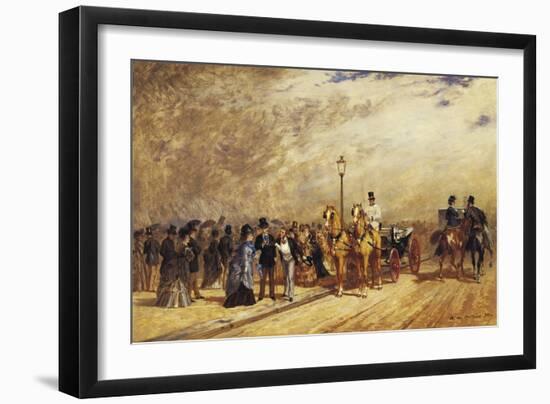 Rendez-Vous in the Bois De Boulogne-Auguste de Molin-Framed Giclee Print