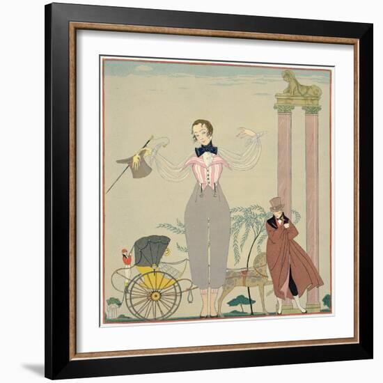 Rendez-Vous (W/C on Paper)-Georges Barbier-Framed Giclee Print