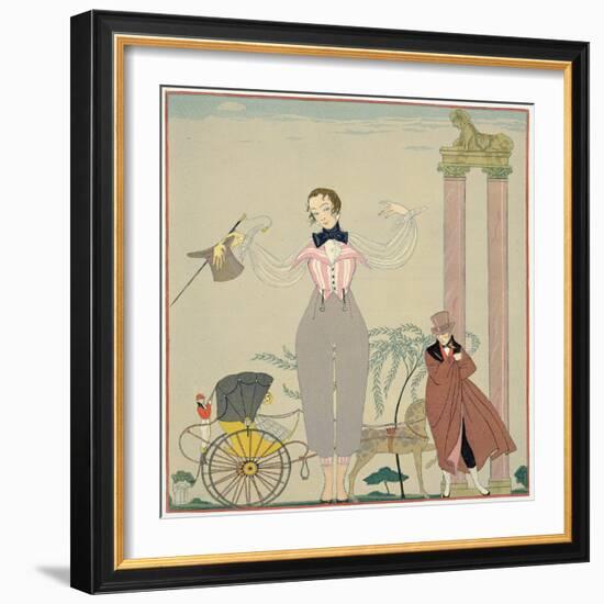 Rendez-Vous (W/C on Paper)-Georges Barbier-Framed Giclee Print