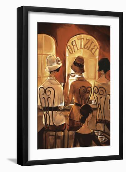 Rendezvous au Bistro-Trish Biddle-Framed Giclee Print