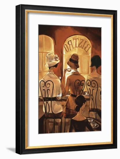 Rendezvous au Bistro-Trish Biddle-Framed Giclee Print