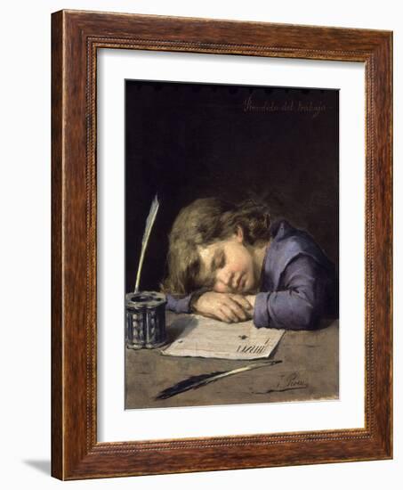 Rendido Del Trabajo, 1876-1900-Jose Perez Siguimboscun-Framed Giclee Print