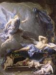 Paysage sans figures, au bas duquel il y a une balustrade de marbre peinte-René Antoine Houasse-Giclee Print