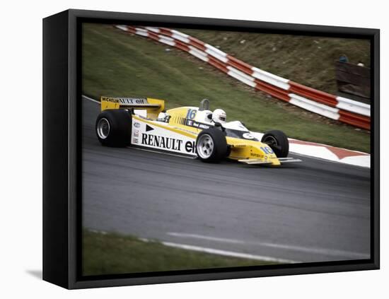 Rene Arnoux Racing a Renault Re20, British Grand Prix, Brands Hatch, 1980-null-Framed Premier Image Canvas