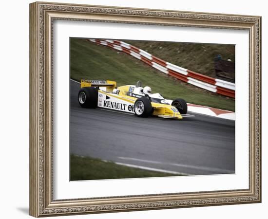 Rene Arnoux Racing a Renault Re20, British Grand Prix, Brands Hatch, 1980-null-Framed Photographic Print