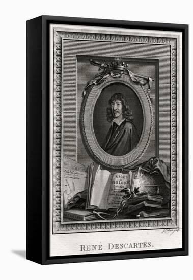 Rene Descartes, 1775-J Collyer-Framed Premier Image Canvas
