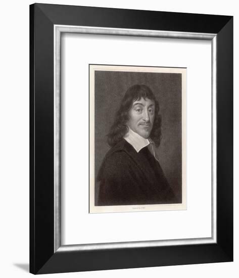 Rene Descartes French Mathematician and Philosopher-William Holl the Younger-Framed Art Print