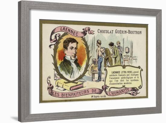 Rene Laennec, French Doctor and Inventor of the Stethoscope-null-Framed Giclee Print