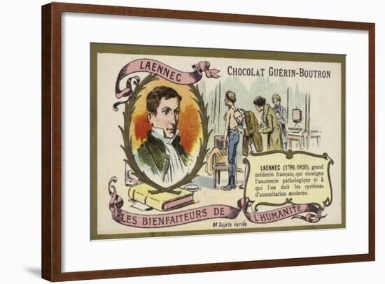 Rene Laennec, French Doctor and Inventor of the Stethoscope-null-Framed Giclee Print