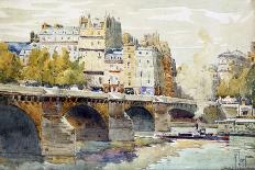 The New Bridge and the Quay of the Louvre, C1890-C1938-Rene Leverd-Premier Image Canvas