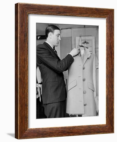 Rene, the Head Tailor, Hemming a Dress Jacket-John Phillips-Framed Photographic Print