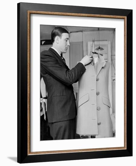 Rene, the Head Tailor, Hemming a Dress Jacket-John Phillips-Framed Photographic Print