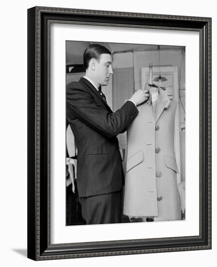 Rene, the Head Tailor, Hemming a Dress Jacket-John Phillips-Framed Photographic Print