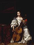 A Young Lady Playing a Violoncello-Renier de la Haye-Framed Premier Image Canvas