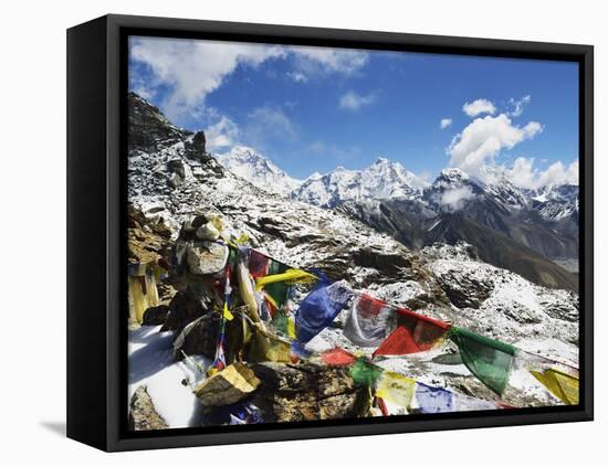 Renjo Pass of Everest Himalayan Range, Sagarmatha Nat'l Park, UNESCO World Heritage Site, Nepal-Jochen Schlenker-Framed Premier Image Canvas