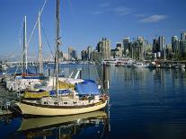 Boats in the Marina at Stanley Park with Skyline of Vancouver Behind, British Columbia, Canada-Renner Geoff-Photographic Print