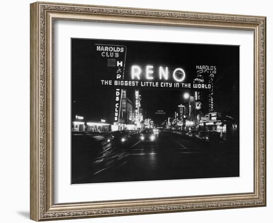 Reno Nevada, Circa 1950s-null-Framed Photo
