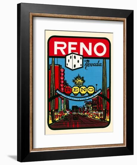 Reno, Nevada Decal-null-Framed Art Print