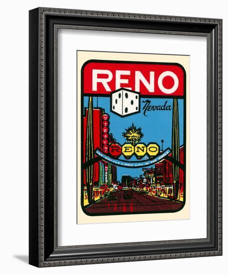 Reno, Nevada Decal-null-Framed Art Print