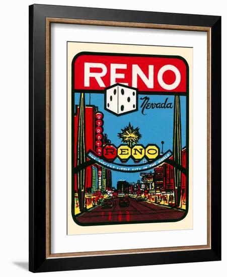 Reno, Nevada Decal-null-Framed Art Print