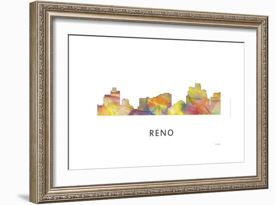 Reno Nevada Skyline-Marlene Watson-Framed Giclee Print