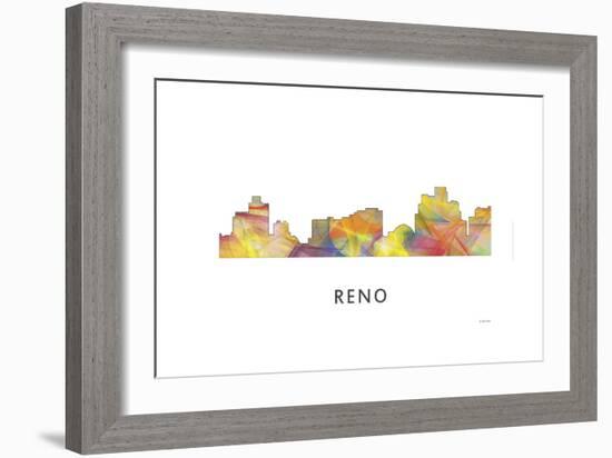 Reno Nevada Skyline-Marlene Watson-Framed Giclee Print