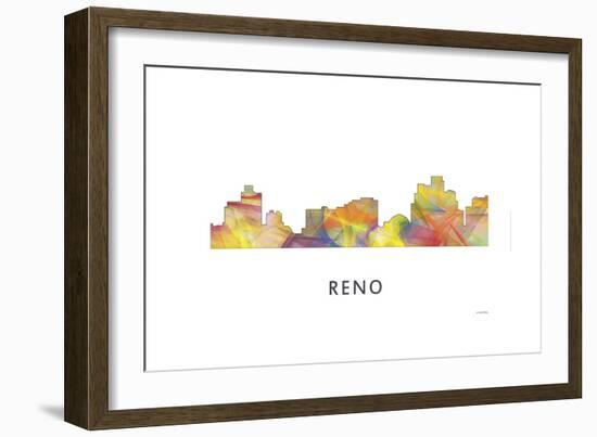 Reno Nevada Skyline-Marlene Watson-Framed Giclee Print