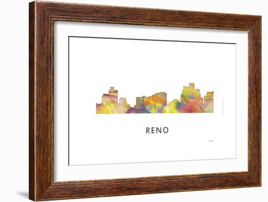 Reno Nevada Skyline-Marlene Watson-Framed Giclee Print