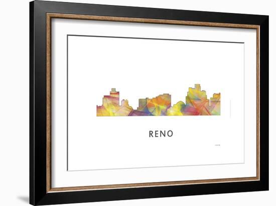 Reno Nevada Skyline-Marlene Watson-Framed Giclee Print