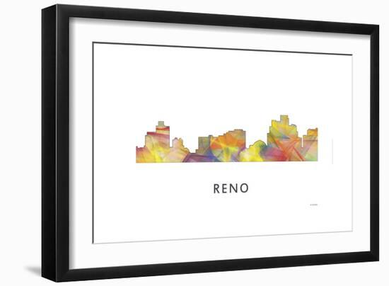 Reno Nevada Skyline-Marlene Watson-Framed Giclee Print