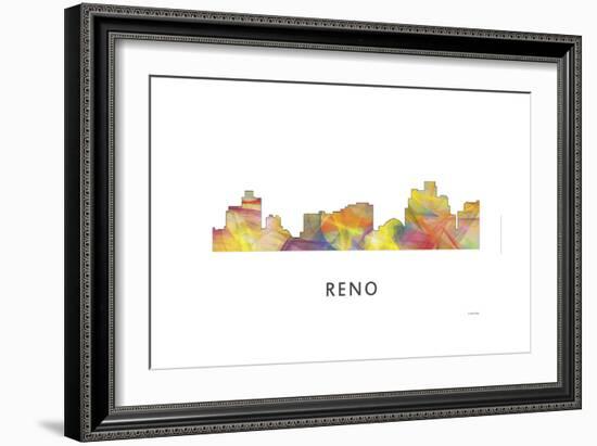 Reno Nevada Skyline-Marlene Watson-Framed Giclee Print