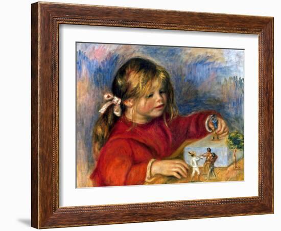 Renoir: Claude Playing-Pierre-Auguste Renoir-Framed Giclee Print