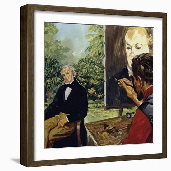 Renoir Painting a Portrait of Richard Wgner-Luis Arcas Brauner-Framed Giclee Print