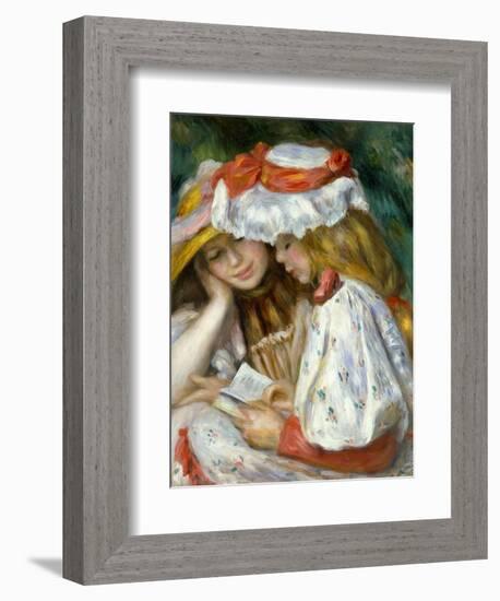 Renoir: Two Girls Reading-Pierre-Auguste Renoir-Framed Giclee Print