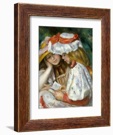 Renoir: Two Girls Reading-Pierre-Auguste Renoir-Framed Giclee Print