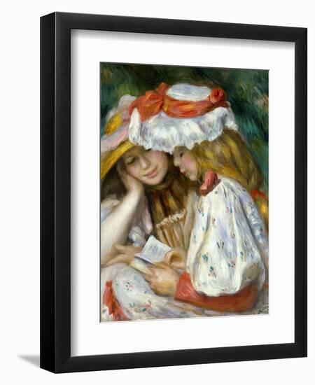 Renoir: Two Girls Reading-Pierre-Auguste Renoir-Framed Giclee Print