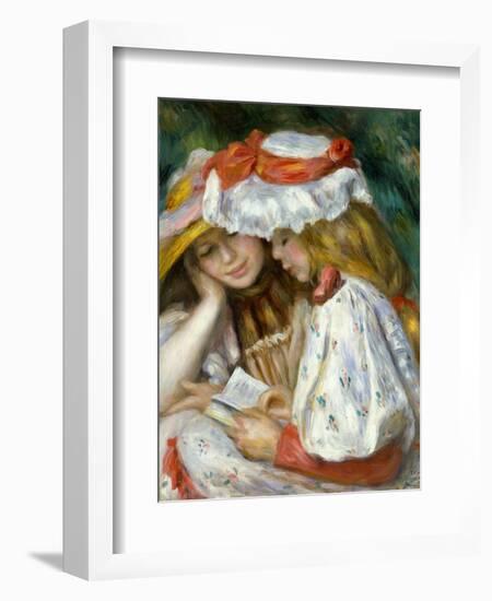 Renoir: Two Girls Reading-Pierre-Auguste Renoir-Framed Giclee Print