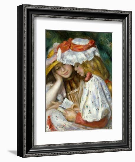 Renoir: Two Girls Reading-Pierre-Auguste Renoir-Framed Giclee Print