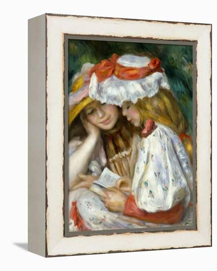 Renoir: Two Girls Reading-Pierre-Auguste Renoir-Framed Premier Image Canvas